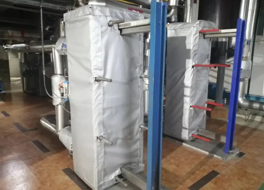 Eşanjör izolasyon ceketi ısı değiştirici yalıtım uygulaması